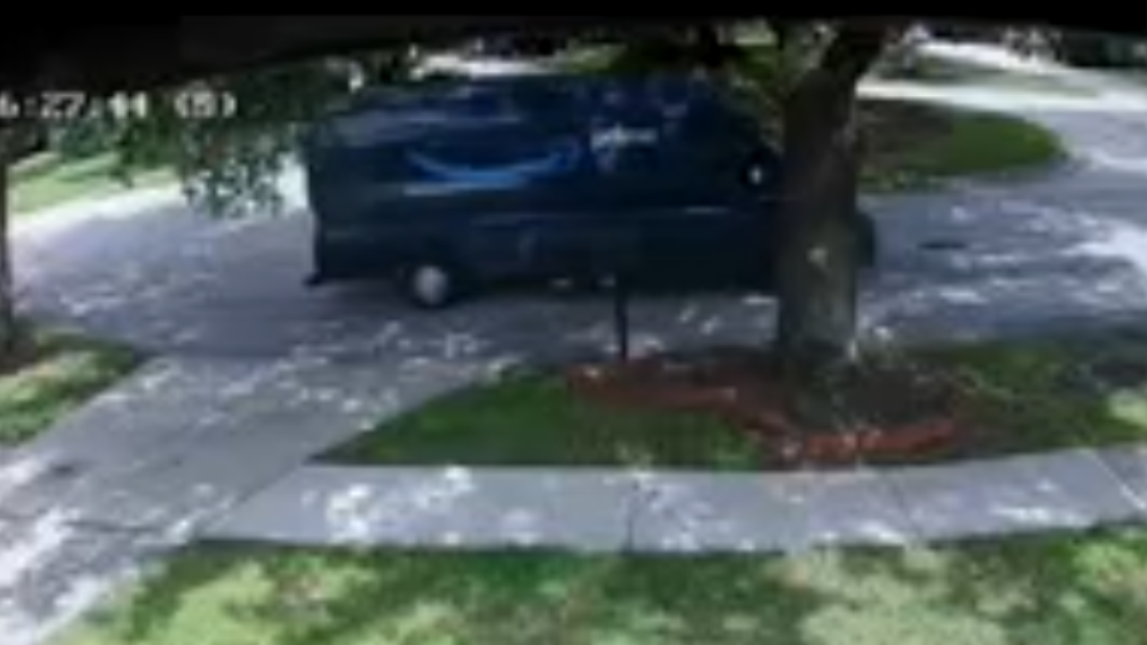 Amazon Driver Hits Car and Leaves